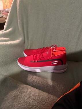Under Armour Curry SC 3Zer0 III Red Basketball Shoes 14